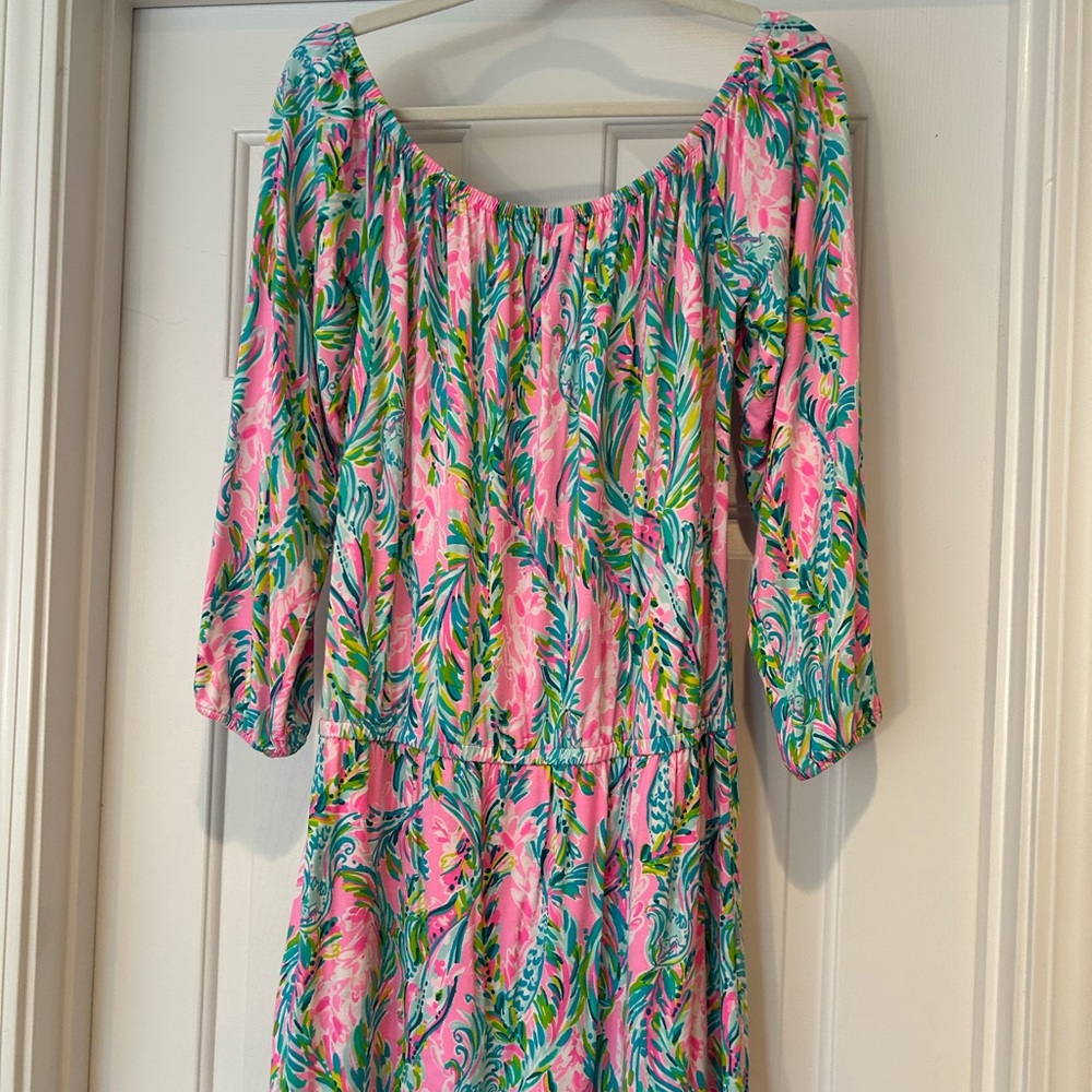 Lilly Pulitzer Lana Romper Unicorn of the Sea - Picture 2 of 3